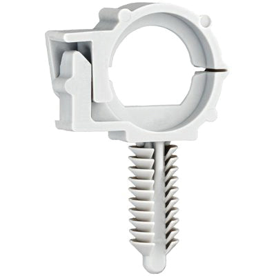 Au-ve-co® 20397 Wire Loom Routing Clip, 10 x 13 mm Conduit/Cable, Nylon, Gray