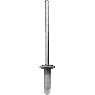 Au-ve-co® 20628 Specialty Rivet, 1/8 in Dia Rivet, 5/16 in Dia Flange, 5/32 to 5/16 in Panel Grip, Aluminum