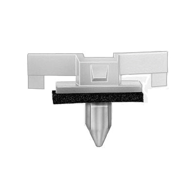 Au-ve-co® 20961 Drip Rail Molding Clip With Sealer, Nylon, White