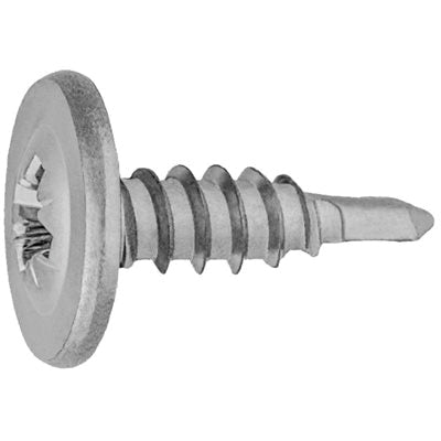 Au-ve-co® 21122 Tapping Screw, System of Measurement: Metric, M4.2x1.41 Thread, 14 mm L, Washer Head, Pozi Drive