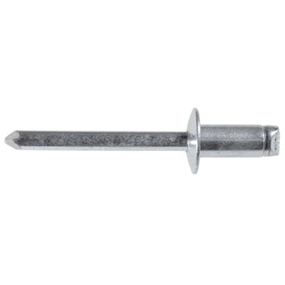 Au-ve-co® 21124 Specialty Rivet, 1/4 in Dia Rivet, 1/2 in Dia Flange, 1/64 to 1/8 in Panel Grip, Steel