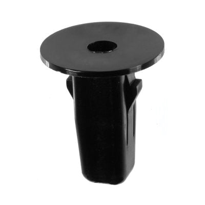 Au-ve-co® 21411 Rocker Molding Screw Grommet, 20 mm Dia Head, Fits Hole Size: 9 x 9 mm, Nylon, Black