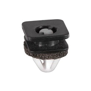 Au-ve-co® 21506 Molding Clip With Sealer, Nylon, Black/White