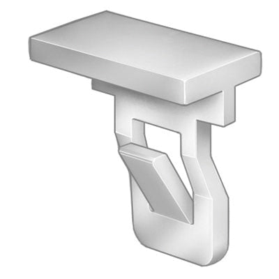 Au-ve-co® 21586 Front and Rear Bumper Clip, Nylon, White