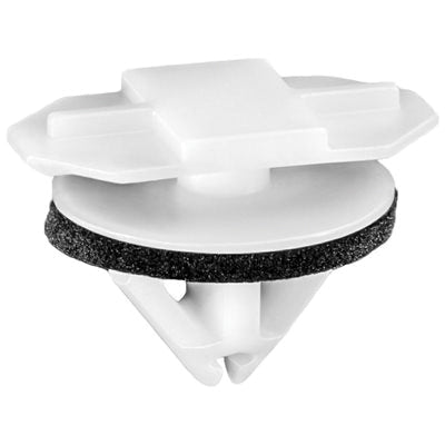 Au-ve-co® 21666 Liftgate Spoiler Molding Clip With Sealer, Nylon, White