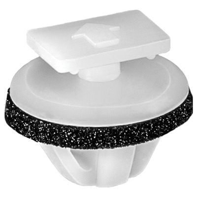 Au-ve-co® 21683 Molding Clip With Sealer, Nylon, White