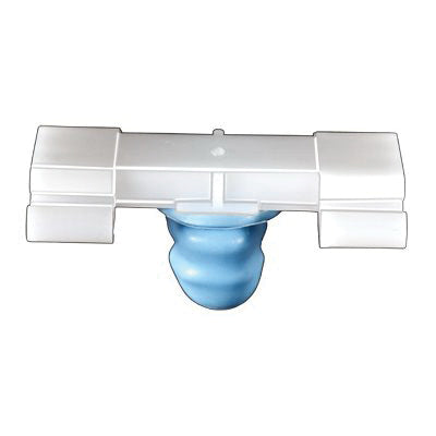Au-ve-co® 21766 Molding Clip With Blue Rubber Boot, 10.5 mm L, Nylon/Rubber, Blue/White