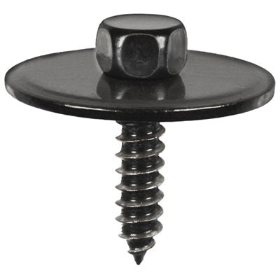 Au-ve-co® 21774 Tapping Screw, System of Measurement: Metric, M4.8x1.61 Thread, 20 mm L, Hex, Sems® Head, E-Coated