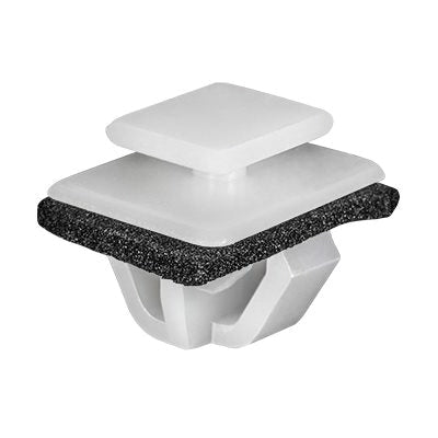 Au-ve-co® 21863 Molding Clip With Sealer, Nylon, White