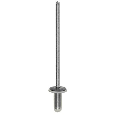 Au-ve-co® 21864 Specialty Rivet, 4 mm Dia Rivet, 9 mm Dia Flange, 1.2 to 3.2 mm Panel Grip, Aluminum