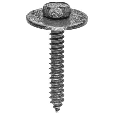 Au-ve-co® 21865 Tapping Screw, System of Measurement: Metric, M4.8x1.61 Thread, 32 mm L, Hex, Sems® Head