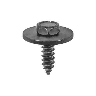 Au-ve-co® 22030 Tapping Screw, System of Measurement: Metric, M4.8x1.61 Thread, 16 mm L, Hex, Sems® Head, Zinc