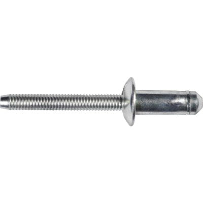 Au-ve-co® 22066 Specialty Rivet, 1/4 in Dia Rivet, 1/2 in Dia Flange, 0.268 to 0.346 in Panel Grip, Steel, Zinc