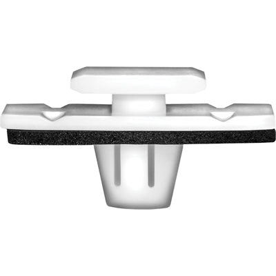 Au-ve-co® 22465 Lower Door Garnish Molding Clip With Sealer, Nylon, White