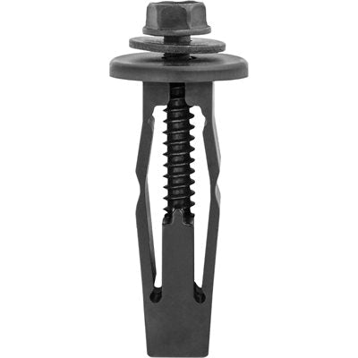 Au-ve-co® 22535 Screw Grommet With Specialty Screw, 18 mm Dia Head, Nylon, Black