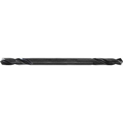 Au-ve-co® 22607 Double-End Drill Bit, 3/16 in Drill Fraction, 1/2 in L Flute, 2-1/4 in OAL, 135 deg Point, Steel, Black