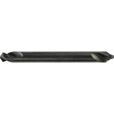 Au-ve-co® 22608 Double-End Drill Bit, 1/4 in Drill Fraction, 1/2 in L Flute, 2-1/2 in OAL, 135 deg Point, Steel, Black
