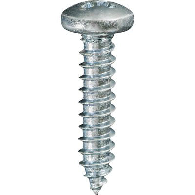 Au-ve-co® 2365 Tapping Screw, #8 Thread, 3/4 in OAL, Phillips Pan Head, Zinc-Plated