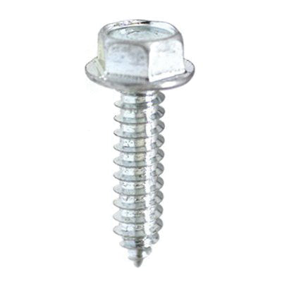 Au-ve-co® 2369 Tapping Screw, #10 Thread, 1/2 in OAL, Hex Washer Head, Zinc-Plated