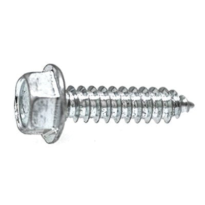 Au-ve-co® 2370 Tapping Screw, #14 Thread, 5/8 in OAL, Hex Washer Head, Zinc-Plated
