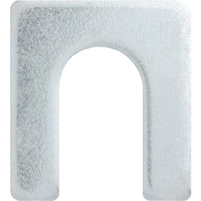 Au-ve-co® 24432 Shim, 1/8 in Thick, 1/2 in W Slot, 1-1/8 in OAL, 1-1/4 in OAW, Steel, Zinc