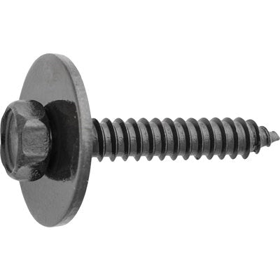 Au-ve-co® 24442 Tapping Screw With Loose Washer, M6.3 Thread, 35 mm OAL, Hex Head, Steel