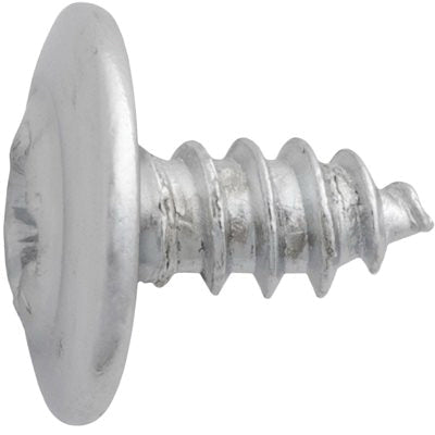 Au-ve-co® 24455 Tapping Screw, #8 Thread, 5/16 in OAL, Round Washer Head, Phillips Drive, Steel, Chrome