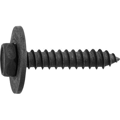 Au-ve-co® 24473 Tapping Screw With Loose Washer, #10 Thread, 1 in OAL, Hex Head, Steel