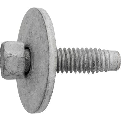 Au-ve-co® 24504 Body Bolt, System of Measurement: Metric, M6 Thread, 20 mm L, Hex, Sems® Head, 8 mm Head, Steel
