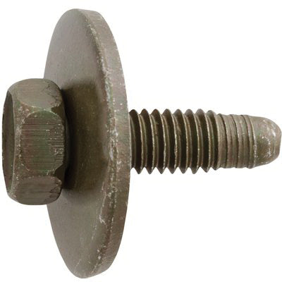 Au-ve-co® 24518 Body Bolt, System of Measurement: Metric, M6 Thread, 20 mm L, Hex, Sems® Head, 10 mm Head, Steel, Zinc