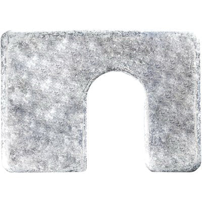 Au-ve-co® 2453 Shim, 1/8 in Thick, 1/2 in W Slot, 1-3/4 in OAL, 1-1/4 in OAW, Zinc