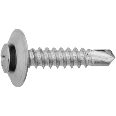 Au-ve-co® 24544 Tapping Screw With Loose and Countersunk Washer, #10 Thread, 1 in OAL, Oval Head, Phillips Drive, Steel