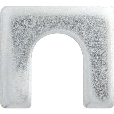 Au-ve-co® 24574 Shim, 3/16 in Thick, 5/8 in W Slot, 1-3/8 in OAL, 1-1/4 in OAW, Steel, Zinc