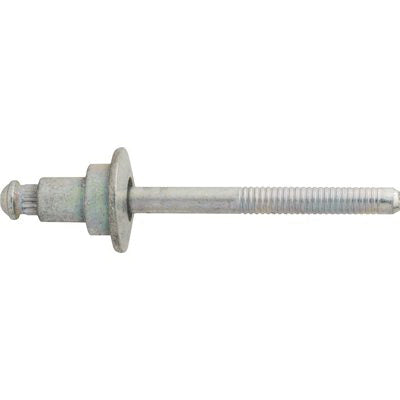 Au-ve-co® 24611 Structural Shoulder Rivet, 1/4 in Dia Rivet, 19/32 in Dia Flange, 0.047 to 0.079 in Panel Grip, Zinc