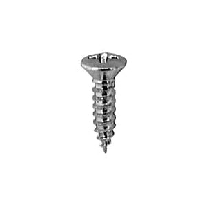 Au-ve-co® 2698 Tapping Screw, #6 Thread, 1/2 in OAL, Phillips Oval Head, Chrome