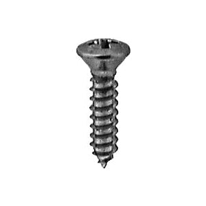 Au-ve-co® 2710 Tapping Screw, #8 Thread, 3/4 in OAL, Phillips Oval Head, Chrome
