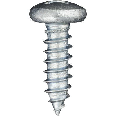 Au-ve-co® 2808 Tapping Screw, #10 Thread, 5/8 in OAL, Phillips Pan Head, Zinc-Plated