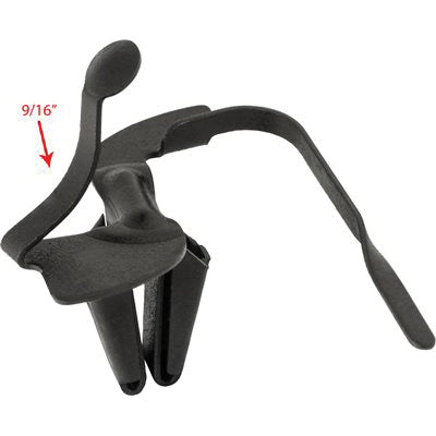 Au-ve-co® 2943 Front and Rear Molding Fastener, Metal, Black