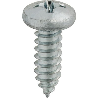 Au-ve-co® 3090 Tapping Screw, #14 Thread, 3/4 in OAL, Phillips Pan Head, Zinc-Plated