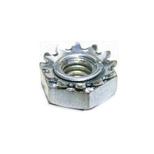 Au-ve-co® 3494 Hex Keps Nut, 10-21 Thread, Zinc-Plated