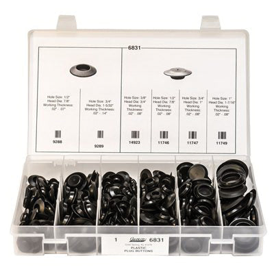 Au-ve-co® 6831 Plug Button Quick-Select Kit, 305 -Piece