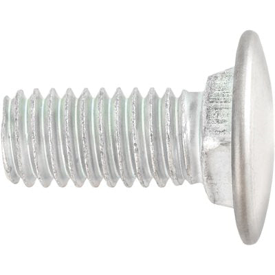 Au-ve-co® 8623 Bumper Bolt, System of Measurement: Imperial, 7/16-14 Thread, 1 in L, Pan Head, Zinc