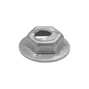 Au-ve-co® 8855 Thread Cutting Nut, System of Measurement: Imperial, 3/8 in Width Across Flat, Zinc