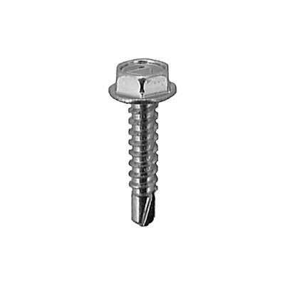 Au-ve-co® 9612 Tapping Screw, #8 Thread, 3/4 in OAL, Hex Washer Head, Zinc-Plated