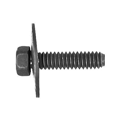 Au-ve-co® 9757 Body Bolt, System of Measurement: Imperial, 1/4-20 Thread, 1 in L, Hex, Sems® Head, 3/8 in Head