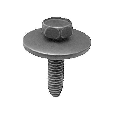 Au-ve-co® AuvecoPak AP12066 Body Bolt, System of Measurement: Metric, M6x1 Thread, 25 mm L, Hex, Sems® Head, 10 mm Head
