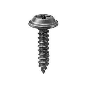 Au-ve-co® AuvecoPak AP12215 Tapping Screw, #8 Thread, 3/4 in OAL, Phillips Flat Top Washer Head, Black E-Coated
