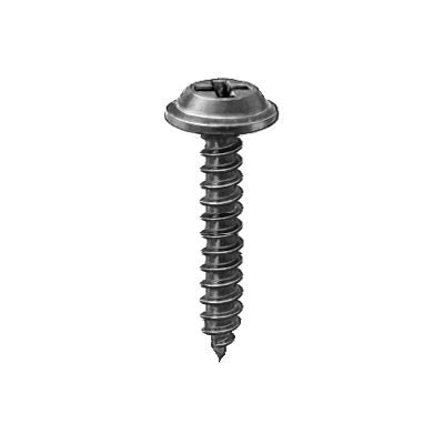 Au-ve-co® AuvecoPak AP12216 Tapping Screw, #8 Thread, 1 in OAL, Phillips Flat Top Washer Head, Black E-Coated