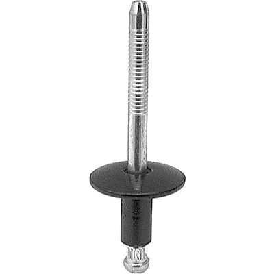 Au-ve-co® AP12652 Rivet, 1/4 in Dia Rivet, 3/4 in Dia Flange, 1/8 to 1/4 in Panel Grip, Steel