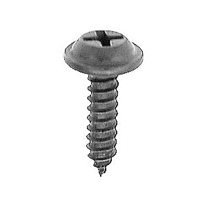 Au-ve-co® AP12953 Tapping Screw, System of Measurement: Imperial, #10 Thread, 3/4 in L, Flat Top Washer Head, E-Coated
